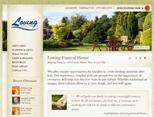 Tablet Screenshot of lovingfuneralhome.com
